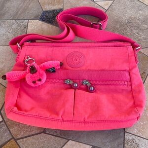 KIPLING PINK Shoulder/Crossbody bag with Joia Monkey